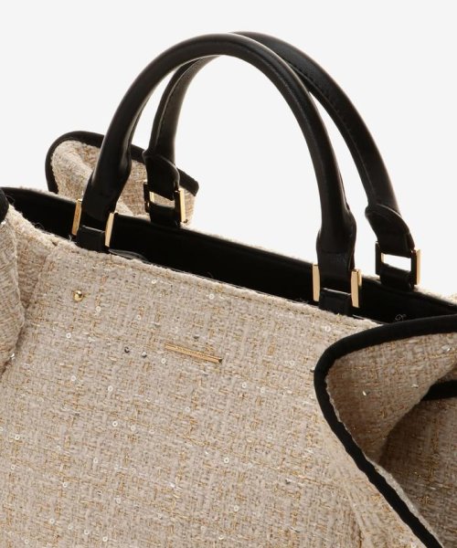 ツイードフリルトート(大) 