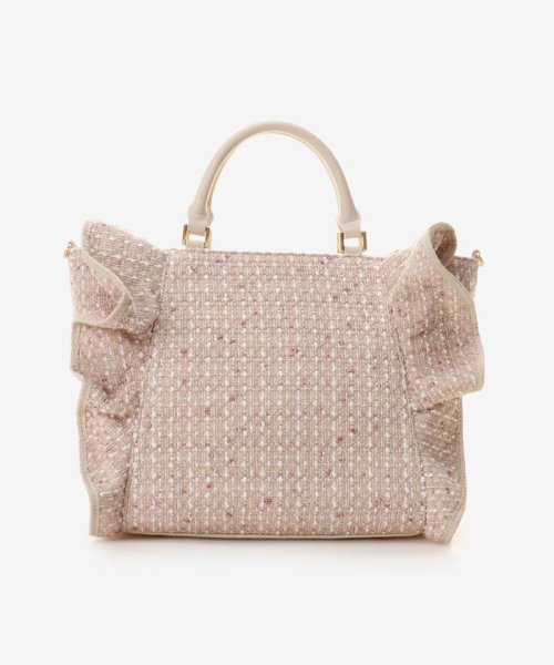 ツイードフリルトート(大) 
