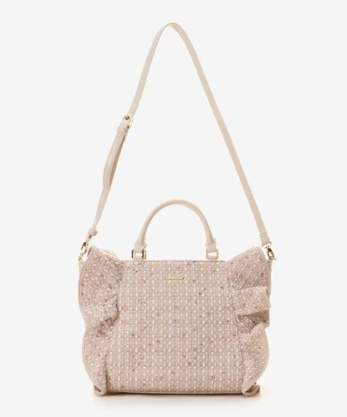 ツイードフリルトート(大) 