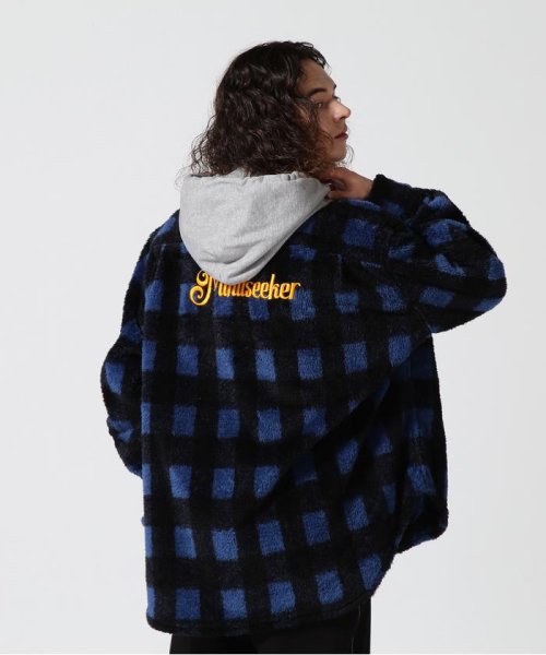 mindseeker/マインドシーカー/Exclusive Fleece Hood Shirt/別注フリースフードシャツ 