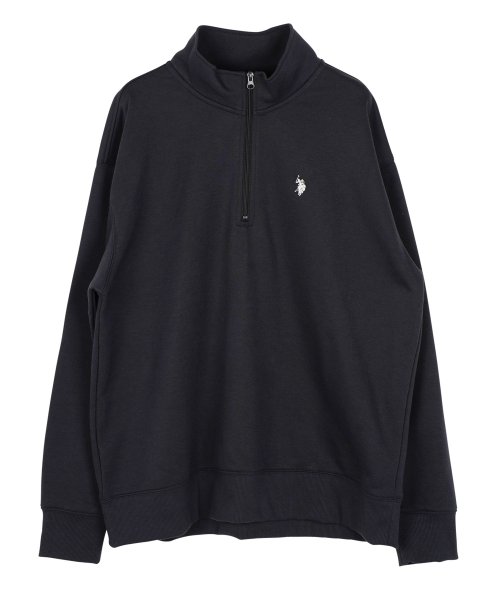 JIGGYS SHOP(ジギーズショップ)/US.POLO ASSN. 別注ハーフジップトレーナー / スウェット トレーナー メンズ 長袖 ブランド トップス プルオーバー ハイネック ビッグシルエット/img26