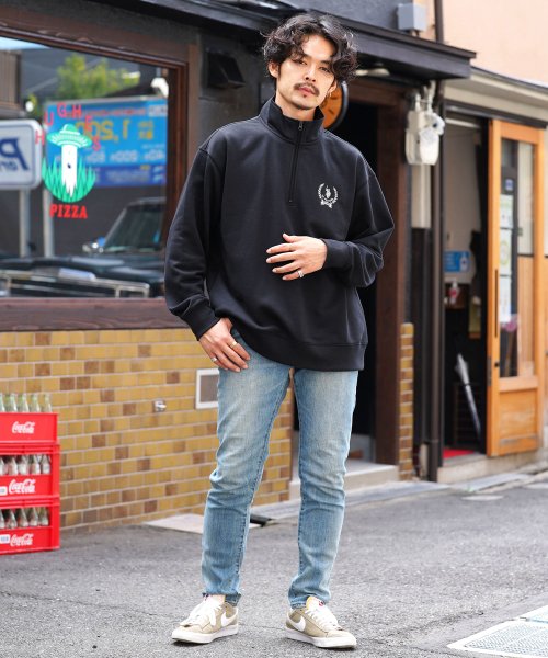 JIGGYS SHOP(ジギーズショップ)/US.POLO ASSN. 別注ハーフジップトレーナー / スウェット トレーナー メンズ 長袖 ブランド トップス プルオーバー ハイネック ビッグシルエット/img27