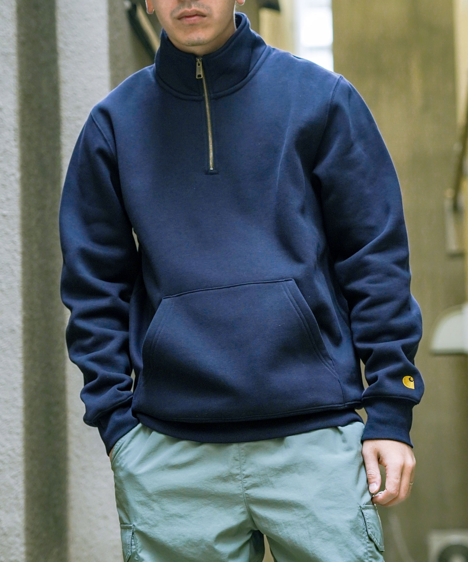 Carhartt WIP(カーハート ワークインプログレス) CHASE ハーフジップ スウェットプルオーバー