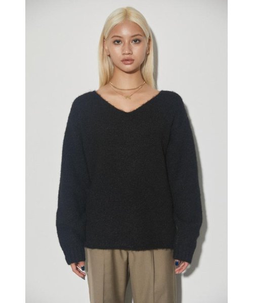 LAGUA GEM(ラグアジェム)/LOOSE V NECK COLOR KNIT/img02