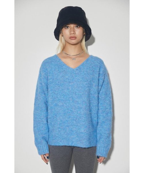 LAGUA GEM(ラグアジェム)/LOOSE V NECK COLOR KNIT/img06