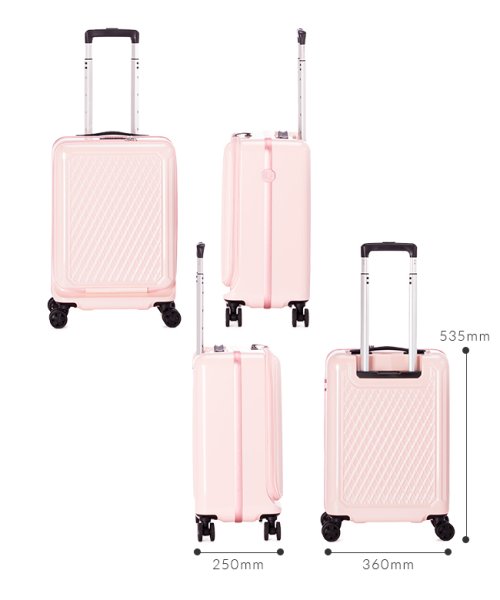 アジアラゲージ アルミナ スーツケース 機内持ち込み Sサイズ SS 37L フロントオープン 静音 ALUMINUM ALM－036G－18 キャリーケース ｜約 SIRENT