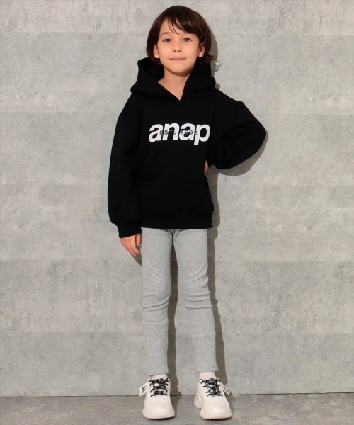 ANAP KIDS(アナップキッズ)/裏起毛anapロゴフーディートップス/img04