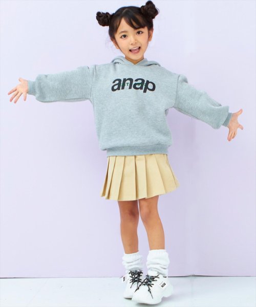 ANAP KIDS(アナップキッズ)/裏起毛anapロゴフーディートップス/img07