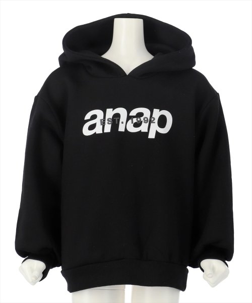 ANAP KIDS(アナップキッズ)/裏起毛anapロゴフーディートップス/img10