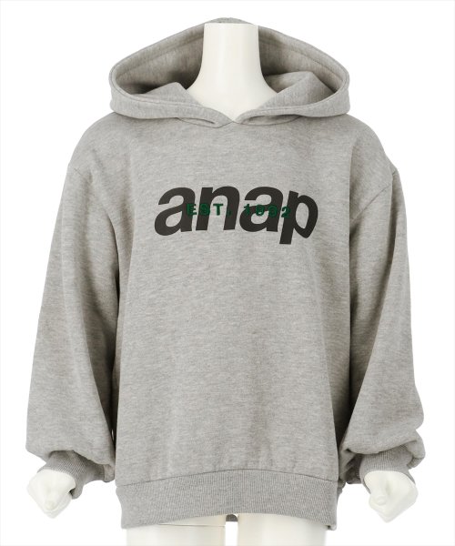 ANAP KIDS(アナップキッズ)/裏起毛anapロゴフーディートップス/img11