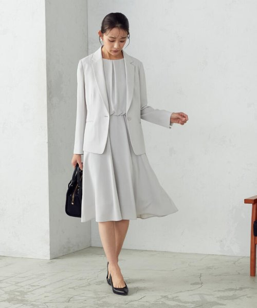 【セットアップ対応】ウォッシャブル ポリエステルツイル　テーラードジャケット 【セットアップ対応】ウォッシャブル ポリエステルツイル　テーラードジャケット L1415452621(10919円)