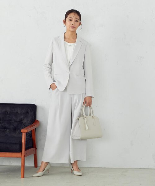 【セットアップ対応】ウォッシャブル ポリエステルツイル　テーラードジャケット 【セットアップ対応】ウォッシャブル ポリエステルツイル　テーラードジャケット L1415452621(10919円)