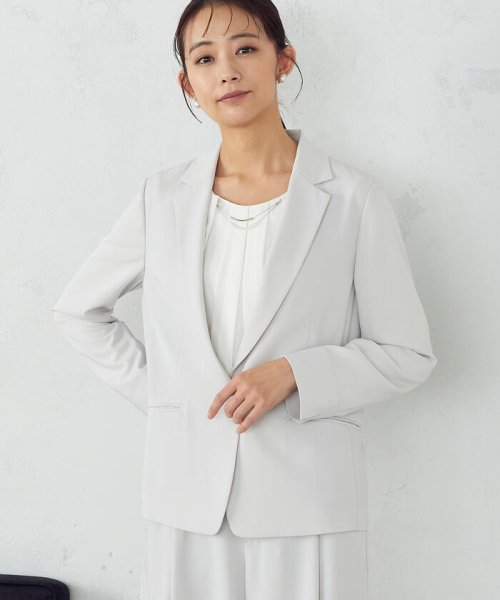【セットアップ対応】ウォッシャブル ポリエステルツイル　テーラードジャケット 【セットアップ対応】ウォッシャブル ポリエステルツイル　テーラードジャケット L1415452621(10919円)