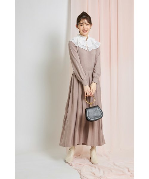 tocco closet(トッコクローゼット)/フリルビックカラー付き２ＷＡＹニットワンピース/img13