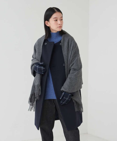 【MANTECO】ノーカラーコート POINT モデル：H162 B77 W60 H86