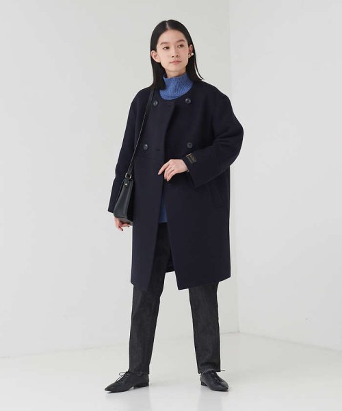 【MANTECO】ノーカラーコート POINT モデル：H162 B77 W60 H86