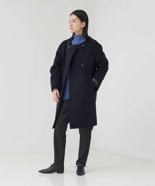 【MANTECO】ノーカラーコート POINT モデル：H162 B77 W60 H86