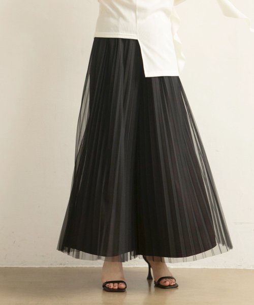 MIELI INVARIANT(ミエリ インヴァリアント)/Tulle Layer Pleat Pants/img38