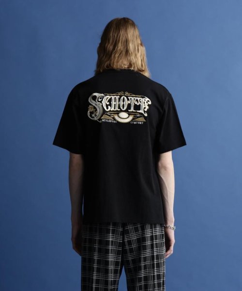 Schott(ショット)/S/S HENLEY NECK T－SHIRT "EMBROIDERED SCHOTT"/ヘンリーネック刺繍Tシャツ/img04