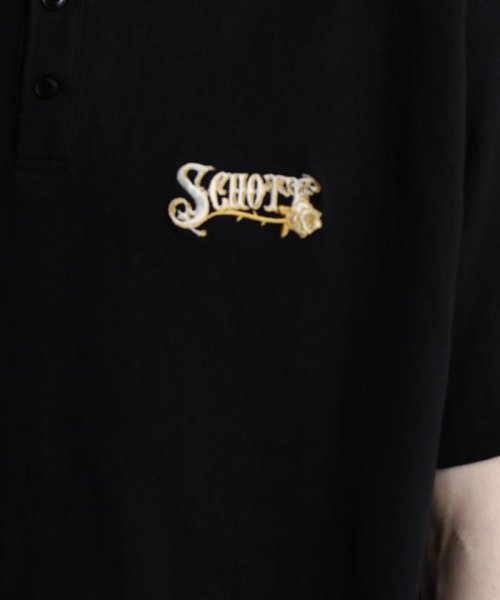 Schott(ショット)/S/S HENLEY NECK T－SHIRT "EMBROIDERED SCHOTT"/ヘンリーネック刺繍Tシャツ/img06