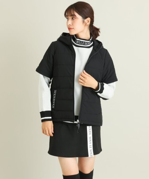 レディースゴルフウエア　2WAYフード付アウター LE SOLEIL ソルソレイユ