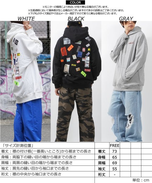 1111clothing(ワンフォークロージング)/オーバーサイズ パーカー メンズ ビッグパーカー レディース ビッグシルエット プルパーカー スウェット フーディ スウェットパーカー ワッペン 大きいサイズ/img15