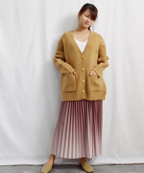 ARGO TOKYO(アルゴトウキョウ)/Logo Embroidery Knit Cardigan 25037　ロゴ刺繍ニットカーデイガン　ニットカーデイガン　カーデイガン　ニット　羽織　ニットアウタ/img10