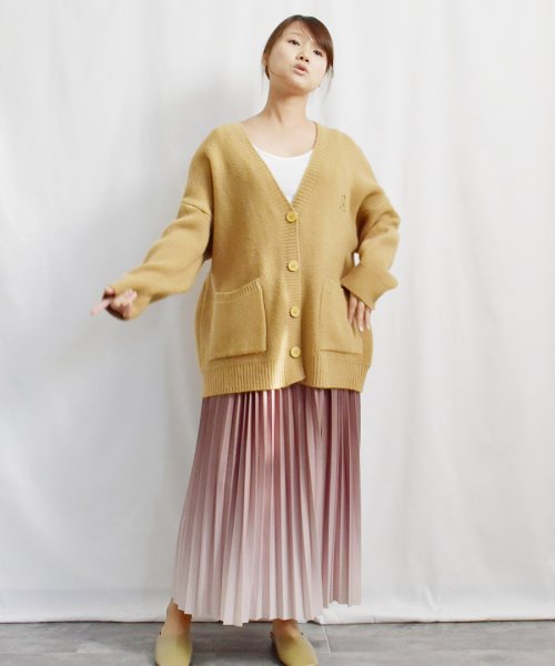 ARGO TOKYO(アルゴトウキョウ)/Logo Embroidery Knit Cardigan 25037　ロゴ刺繍ニットカーデイガン　ニットカーデイガン　カーデイガン　ニット　羽織　ニットアウタ/img16