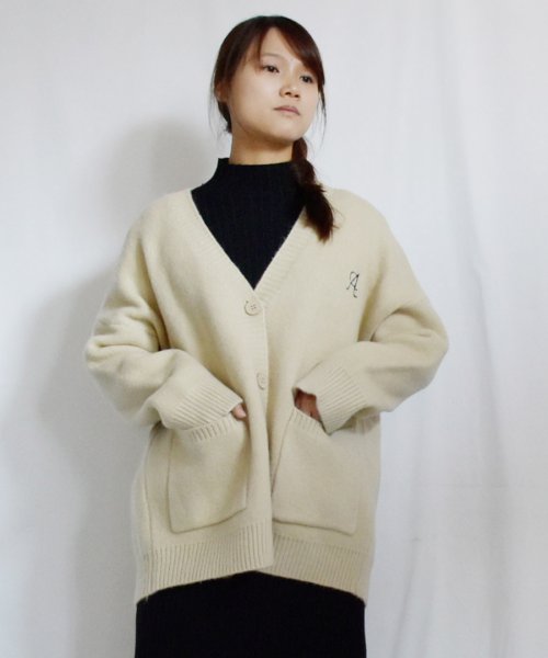 ARGO TOKYO(アルゴトウキョウ)/Logo Embroidery Knit Cardigan 25037　ロゴ刺繍ニットカーデイガン　ニットカーデイガン　カーデイガン　ニット　羽織　ニットアウタ/img26