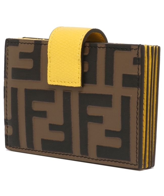 フェンディ カードケース FFロゴ イエロー レディース FENDI 8M0301