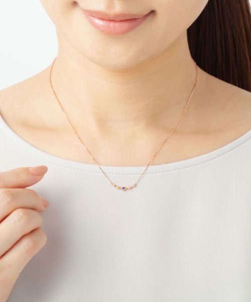 【12月誕生石】K10ピンクゴールド ネックレス ガラスビーズネックレス W1937871820(14850円)