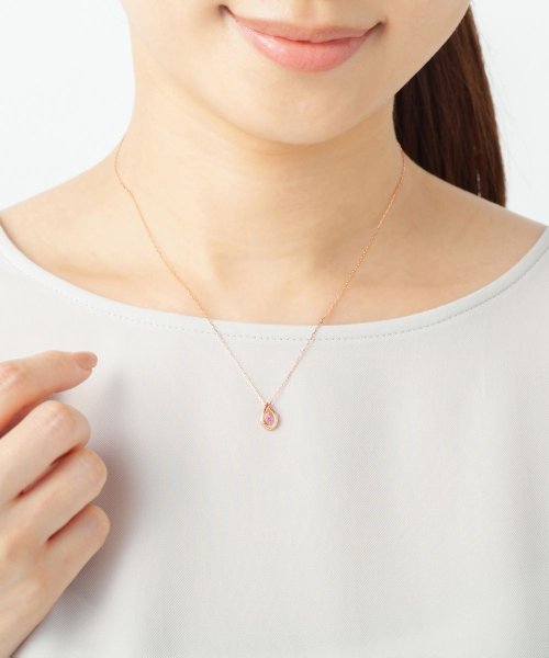 【10月誕生石】K10ピンクゴールド ネックレス K10ピンクゴールド 0mm