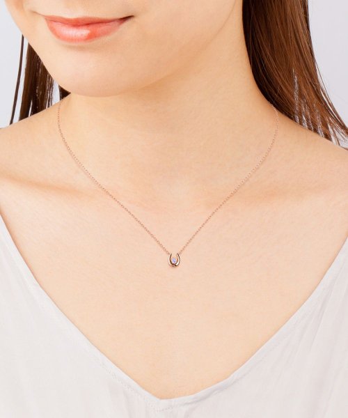 【12月誕生石】K10ピンクゴールド ネックレス K10ピンクゴールド