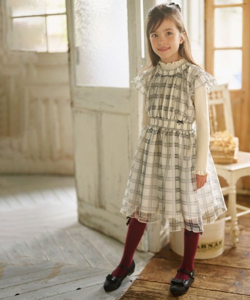 KUMIKYOKU KIDS(組曲KIDS)/【110－140cm】ノエルチェックチュール ワンピース/img01