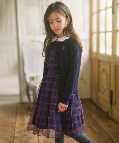 セール】【110－140cm】ノエルチェックチュール ワンピース(505084206 