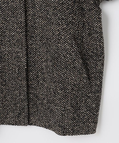 MANTECOツイード コクーンシルエットコート 