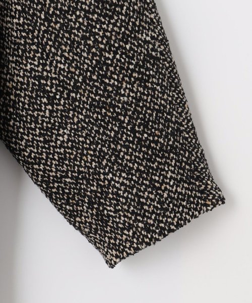 MANTECOツイード コクーンシルエットコート 