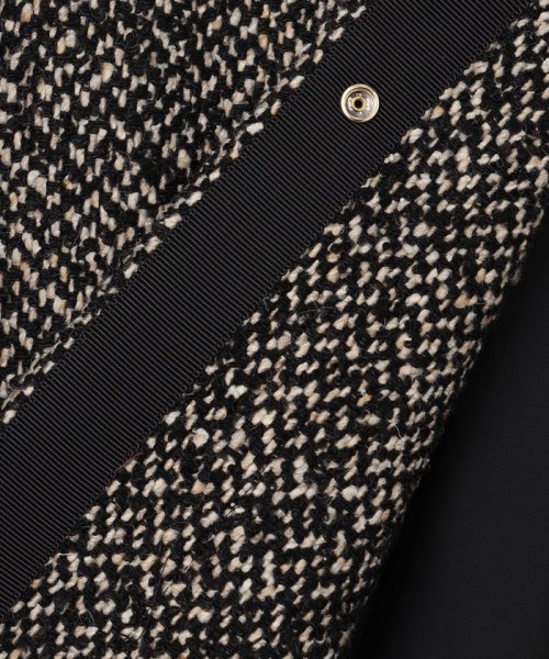 MANTECOツイード コクーンシルエットコート 