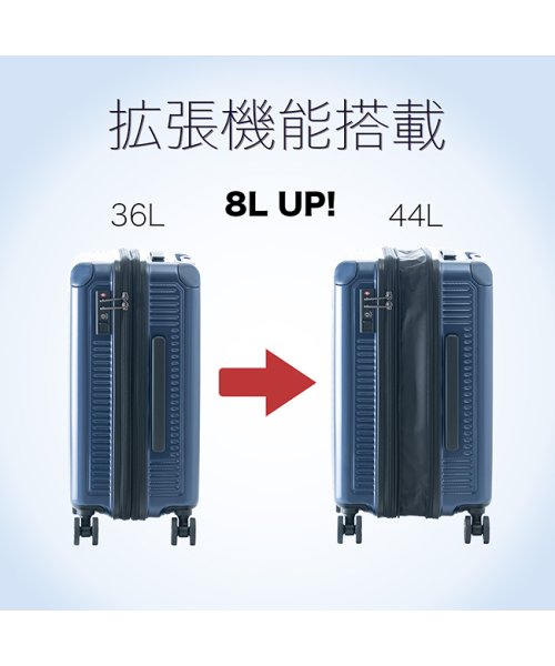 ASIA LUGGAGE(アジアラゲージ)/アジアラゲージ ガーレ スーツケース 機内持ち込み Sサイズ SS 36L 44L 拡張機能付き 静音 軽量 GALE ALI－6020－18W キャリーケース/img06