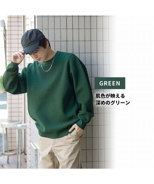 MAC HOUSE(men)(マックハウス（メンズ）)/NAVY ネイビー 軽量クルーネックニット QMH/03877FW/img08