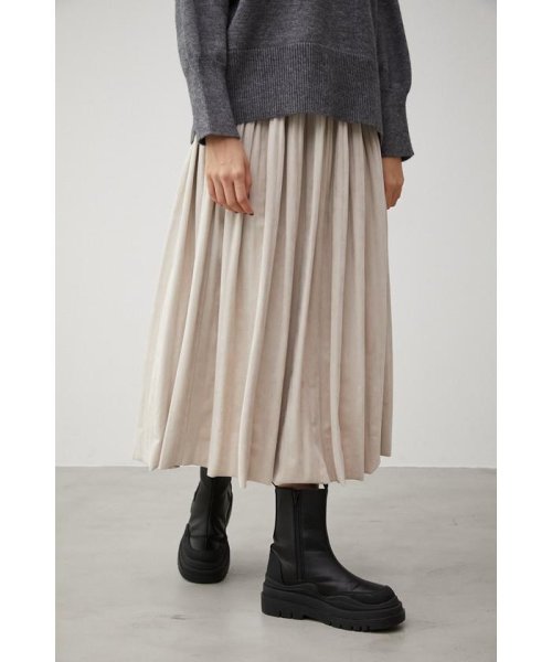 AZUL by moussy(アズールバイマウジー)/FAUX SUEDE PLEATED SKIRT/img10
