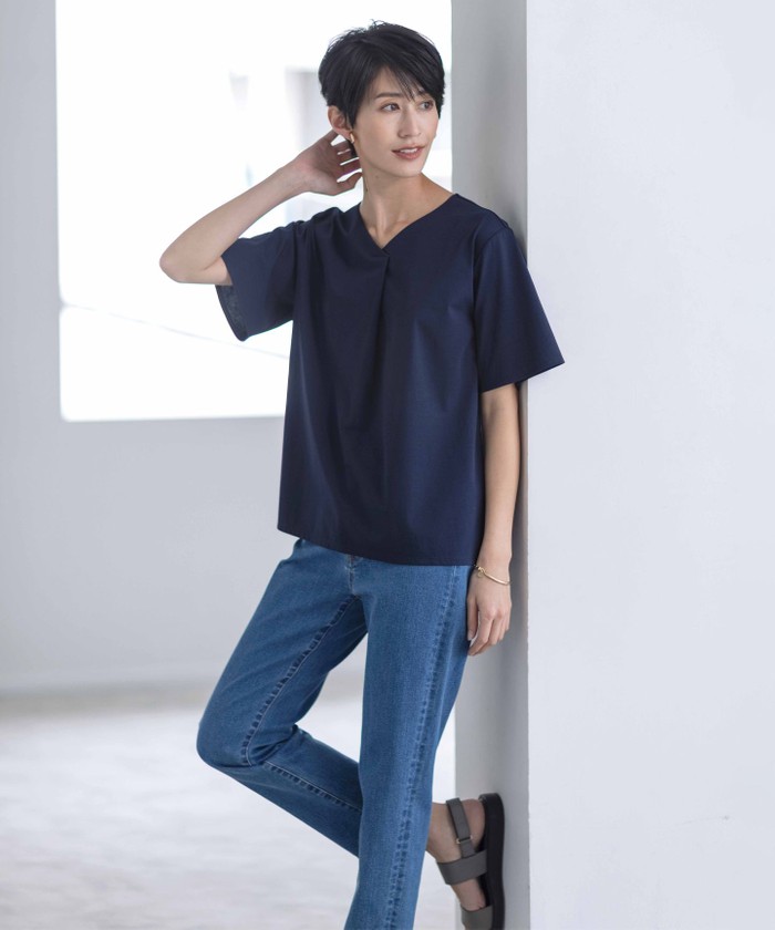 洗える】BASIC STRETCH DENIM ストレート パンツ(505088198) | J