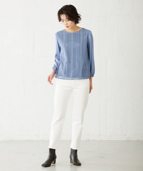 J.PRESS LADIES（LARGE SIZE）(J．プレス　レディス（大きいサイズ）)/【洗える】BASIC STRETCH DENIM ストレート パンツ/img11