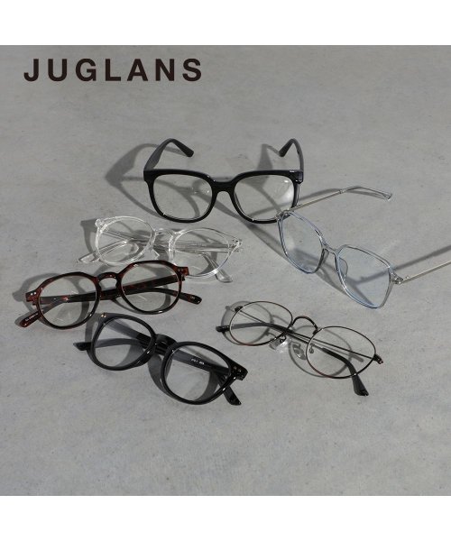 JUGLANS(ユグランス)/レーザープリント　クリアレンズサングラス　伊達メガネ/img01