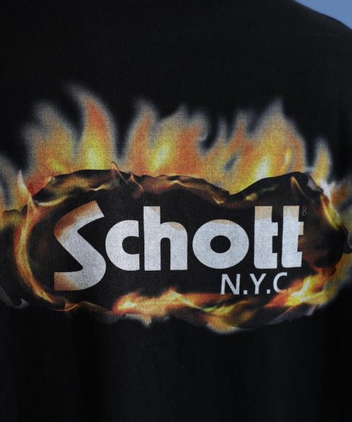 Schott(ショット)/S/S T－SHIRT "FIRE OVAL"/"ファイアーオーバル"Tシャツ/img09