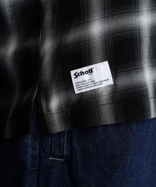 Schott(ショット)/OMBRE PLAID SS SHIRT/オンブレ チェック 半袖シャツ/img07