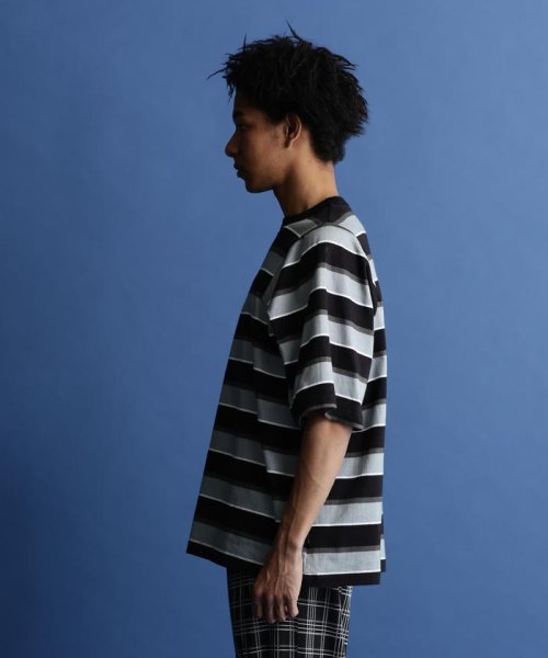 Schott(ショット)/PANELED BORDER T－SHIRT/パネルボーダー Tシャツ/img02