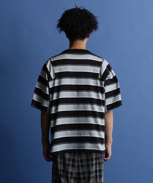 Schott(ショット)/PANELED BORDER T－SHIRT/パネルボーダー Tシャツ/img03