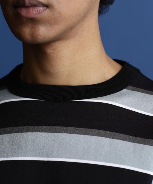 Schott(ショット)/PANELED BORDER T－SHIRT/パネルボーダー Tシャツ/img04