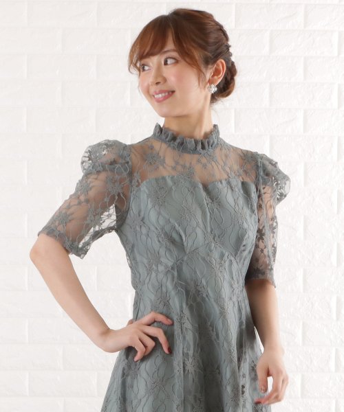 Lace Ladies(レースレディース)/パワーショルダー総レースワンピースドレス/img07